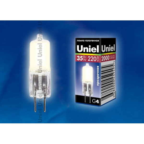 

Лампочка галогеновая JC-220/35/G4 Uniel CL, JC-220/35/G4 CL