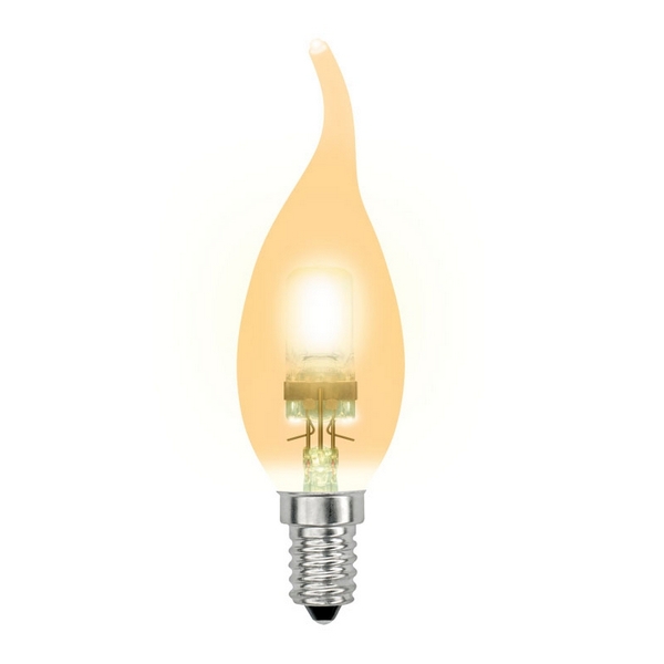 

Лампочка галогеновая HCL-42/CL/E14 Uniel flame gold, HCL-42/CL/E14 flame gold