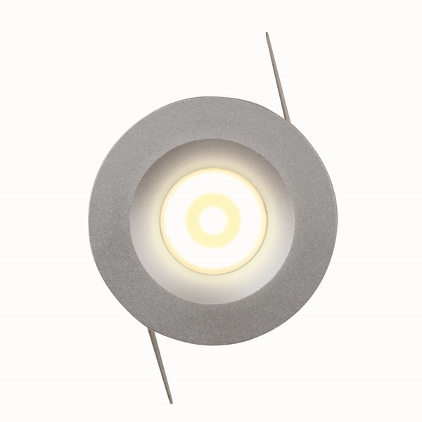 Встраиваемый светильник светодиодный ULM-R02-1W/WW IP20 Sand Silver картон (Uniel)
