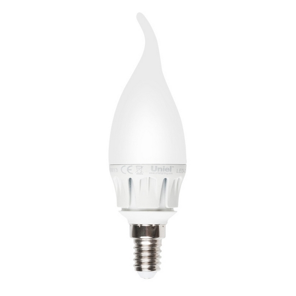 

Лампочка светодиодная LED-CW37-6W/NW/E14/FR ALM01WH пластик Uniel, LED-CW37-6W/NW/E14/FR ALM01WH пластик