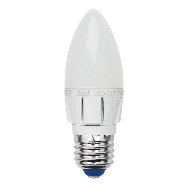 

Лампочка светодиодная LED-C37-6W/NW/E27/FR/DIM ALP01WH пластик Uniel, LED-C37-6W/NW/E27/FR/DIM ALP01WH пластик