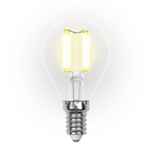 

Лампочка светодиодная LED-G45-5W/WW/E14/CL/DIM GLA01TR картон Uniel, LED-G45-5W/WW/E14/CL/DIM GLA01TR картон