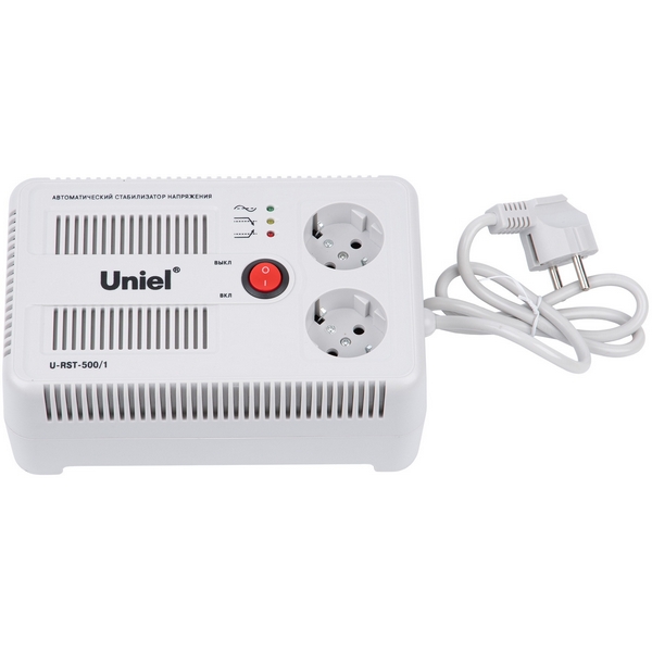

Стабилизатор напряжения 500ВА. настольный Uniel Simple Standard U-RST-500/1, Simple Standard U-RST-500/1