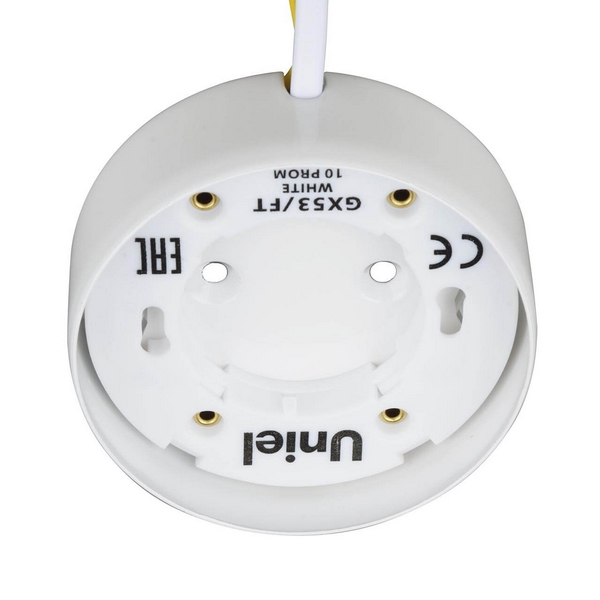 

Накладной светильник GX53/FT PROM Uniel WHITE 10, Белый, GX53/FT WHITE 10 PROM