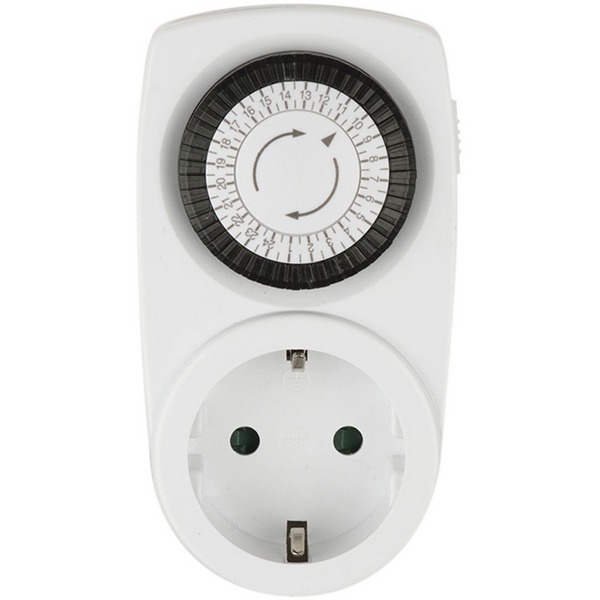 

Розетка с механический таймером 220В. 12/24ч. 3500Вт Uniel UST-M10 WHITE, Белый, UST-M10 WHITE