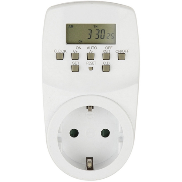 

Розетка с электронным таймером 220В. 24ч. 1600Вт Uniel UST-E20 WHITE, Белый, UST-E20 WHITE