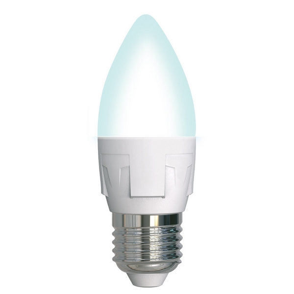 

Лампочка светодиодная LED-C37 7W/4000K/E27/FR/DIM PLP01WH картон Uniel, LED-C37 7W/4000K/E27/FR/DIM PLP01WH картон