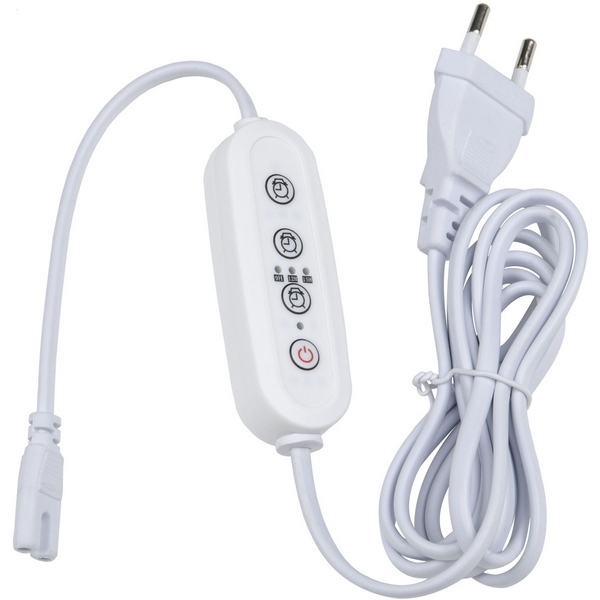 

Таймер с вилкой и разъемом L,N для фито светильника, 220В. 150Вт Uniel UST-E32 WHITE 2M, UST-E32 WHITE 2M