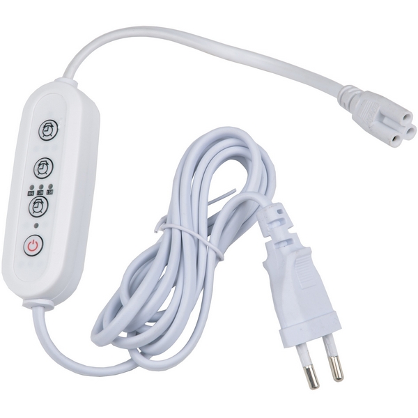 

Таймер с вилкой и разъемом L,N,G для фито светильника, 220В. 150Вт Uniel UST-E33 WHITE 2M, UST-E33 WHITE 2M