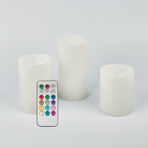 

Декоративная светодиодная с пультом ULD-F052 SET3 Uniel RGB RC CANDLE, Белый, ULD-F052 RGB RC CANDLE SET3