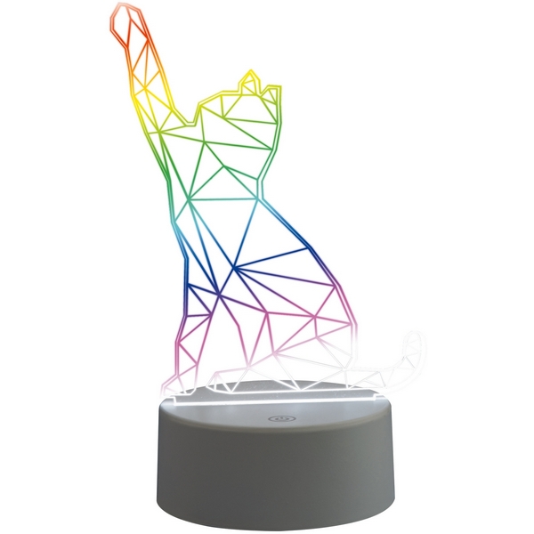 

Настольная лампа светодиодная для детской котики ULI-M501 RGB/3AAA CATTY/WHITE Uniel, Серый, ULI-M501 RGB/3AAA CATTY/WHITE