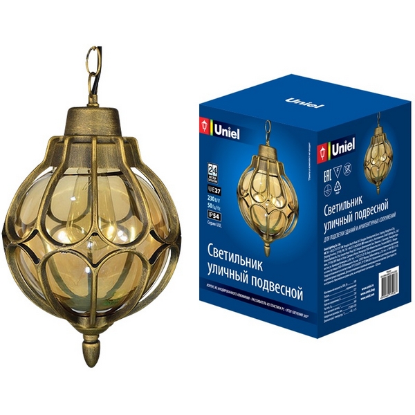 Изображение товара Подвесной светильник Uniel UUL-H90A 60W/E27 IP54 GOLD