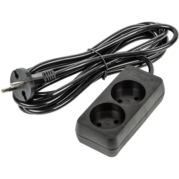 

Удлинитель шнур 3м., 2 гнезда, 10A, б/з. черный Uniel Ultra S-CU2-3 BLACK, Ultra S-CU2-3 BLACK