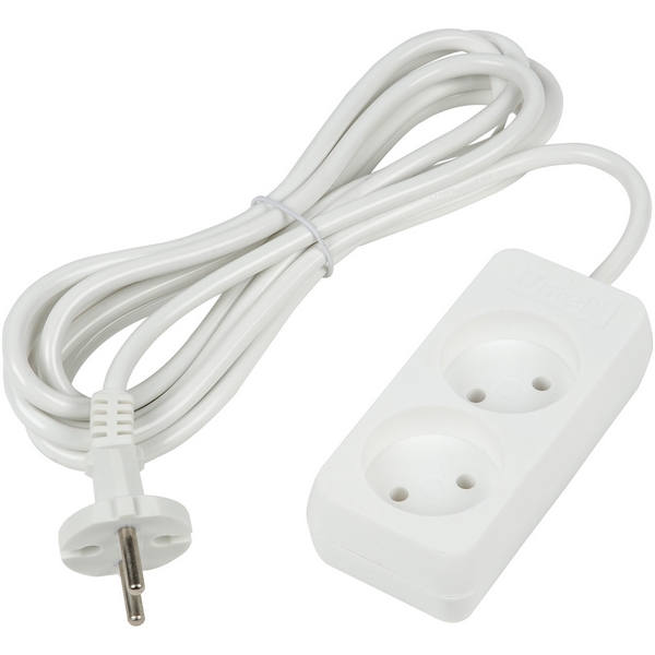 

Удлинитель шнур 3м., 2 гнезда, 10A, б/з. белый Uniel Ultra S-CU2-3 WHITE, Ultra S-CU2-3 WHITE