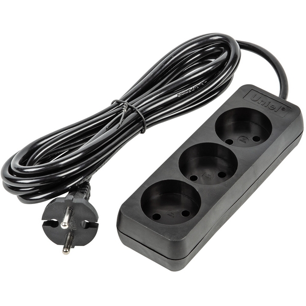 

Удлинитель шнур 3м., 3 гнезда, 10A, б/з. черный Uniel Ultra S-CU3-3 BLACK, Ultra S-CU3-3 BLACK