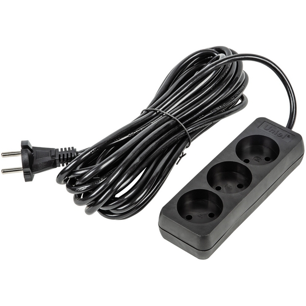 

Удлинитель шнур 7м., 3 гнезда, 10A, б/з. черный Uniel Ultra S-CU3-7 BLACK, Ultra S-CU3-7 BLACK