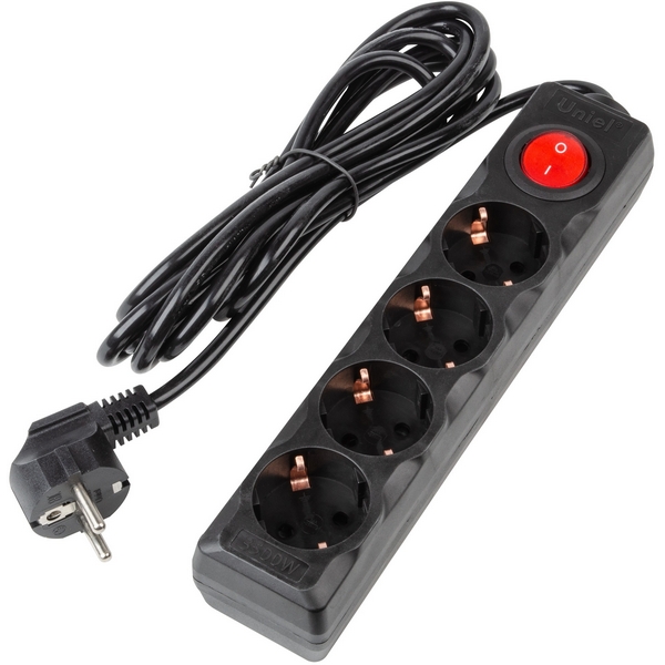 

Удлинитель шнур 3м., 4 гнезда, 16A, с/з. черный Uniel Ultra S-GCU4-3B BLACK, Ultra S-GCU4-3B BLACK