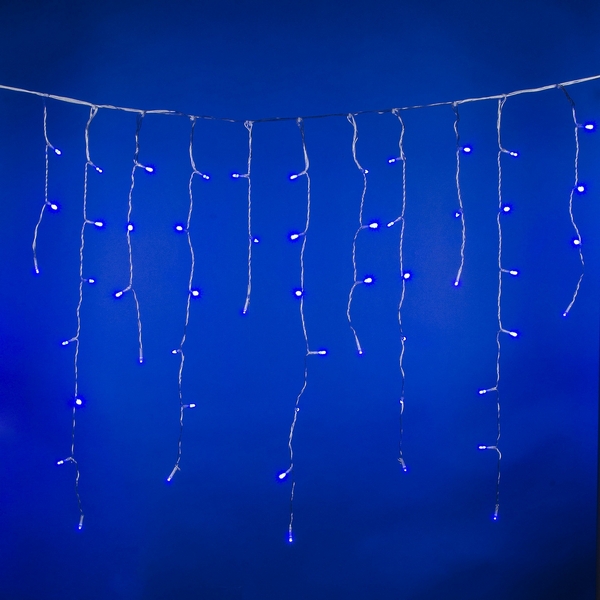 

Бахрома светодиодная со статическим свечением, 6м. соединяемая, 200 светодиодов, синий свет. Провод прозрачный Uniel ULD-B6007-200/STK BLUE IP44, ULD-B6007-200/STK BLUE IP44