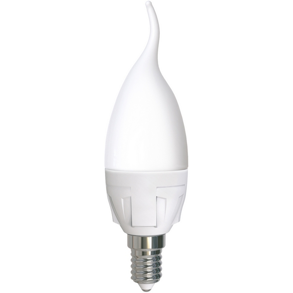 

Лампа светодиодная, матовая, дневной белый свет 6500K Uniel Яркая LED-CW37 7W/6500K/E14/FR PLP01WH, Яркая LED-CW37 7W/6500K/E14/FR PLP01WH