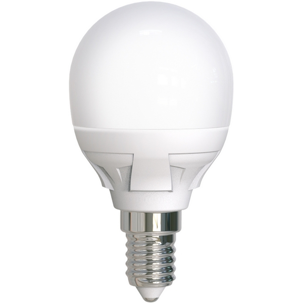 

Лампа светодиодная, форма «шар», матовая, дневной белый свет 6500K Uniel Яркая LED-G45 7W/6500K/E14/FR PLP01WH, Яркая LED-G45 7W/6500K/E14/FR PLP01WH
