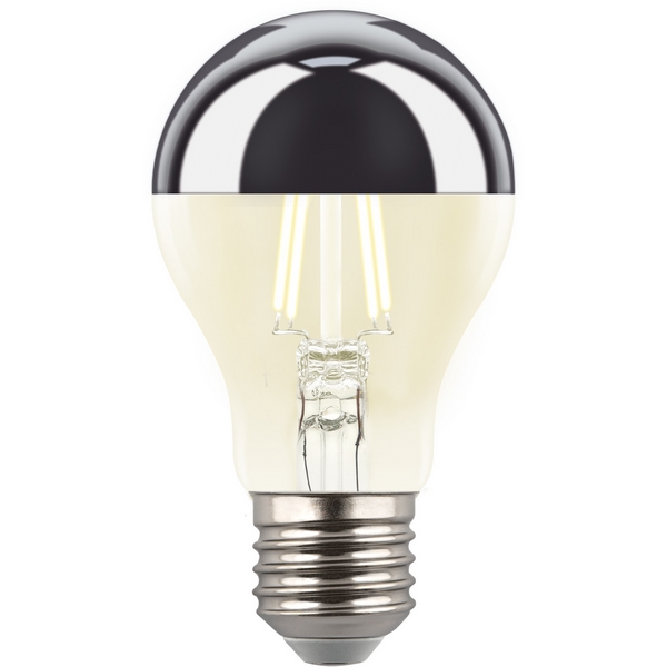 

Лампа светодиодная, прозрачная колба с зеркальным отражателем, теплый белый свет 3000K Uniel SKY LED-A60-4W/3000K/E27/CL MIRROR/CHROME PLS02WH, Sky LED-A60-4W/3000K/E27/CL MIRROR/CHROME PLS02WH