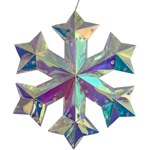 

Светильник декоративный «Снежинка», на батарейках 3AA (не в/к). 100 светодиодов, цвет корпуса радужный Uniel ULD-R512 3АА SNOWFLAKE, ULD-R512 3АА SNOWFLAKE