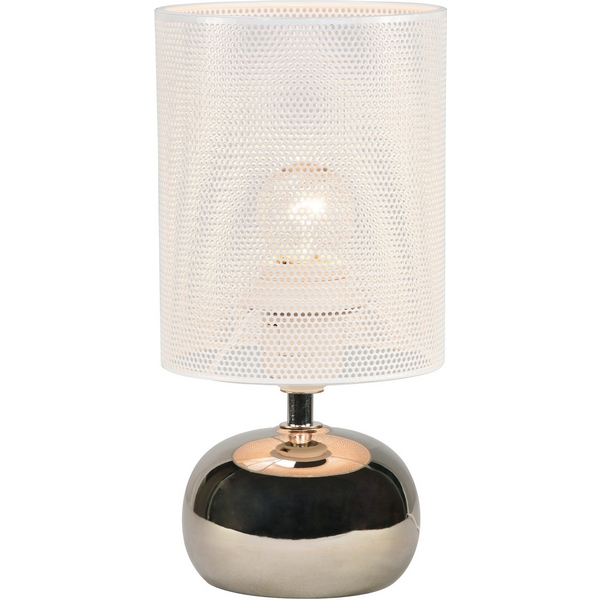 

Настольная лампа Серебристый/Белый Uniel UML-B307 E14 SILVER/WHITE, UML-B307 E14 SILVER/WHITE