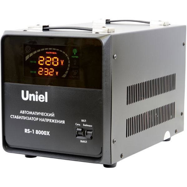 

Стабилизатор напряжения 8000ВА релейный, однофазный, напольный Uniel Reliability RS-1 8000X, Reliability RS-1 8000X