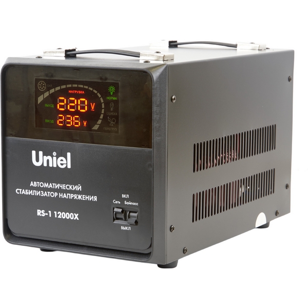 

Стабилизатор напряжения 12000ВА релейный, однофазный напольный Uniel Reliability RS-1 12000X, Reliability RS-1 12000X
