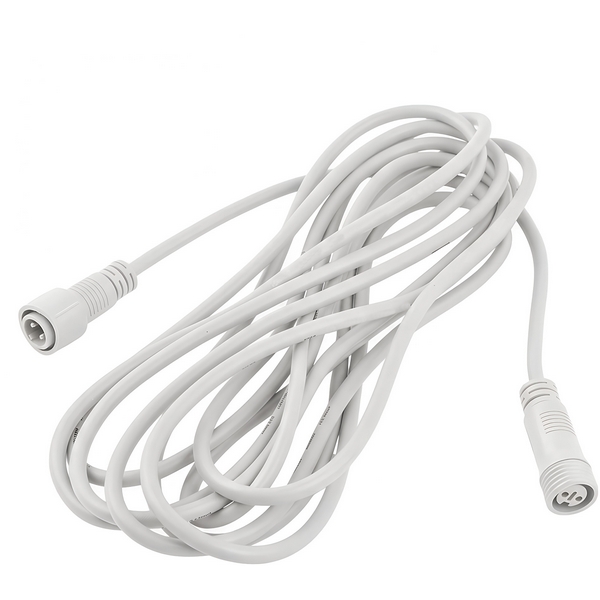 Удлинитель для гирлянд серии F90PRO 5м статика/мерцание IP67 белый Uniel UCX-F90 E/5M/WH