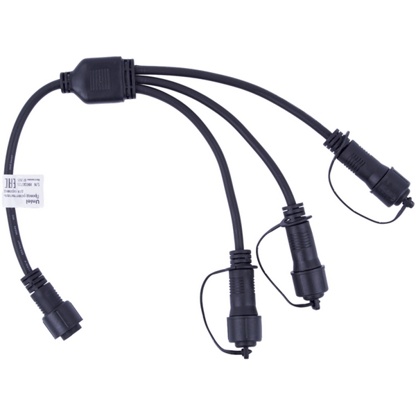 Изображение товара Провод-разветвитель для гирлянд серии F90PRO 0,4м. 3 выхода статика/мерцание IP67 черный Uniel UCX-F90 S3/0.4M/BK