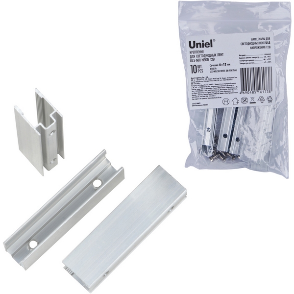 

Крепления для светодиодных лент ULS-N01 NEON 12В, 6x12мм. набор из 10шт Uniel Neon UCC-N01/C50 SILVER SET10, Neon UCC-N01/C50 SILVER SET10