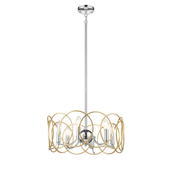 

Подвесная люстра Vele Luce Vita VL4234P06 в виде свечи, Хром, Vita VL4234P06