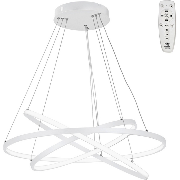 

Подвесной светильник с ПДУ светодиодный LED 80Вт, 2700-6500К Vitaluce V2515DT-0/3S, Белый, V2515DT-0/3S