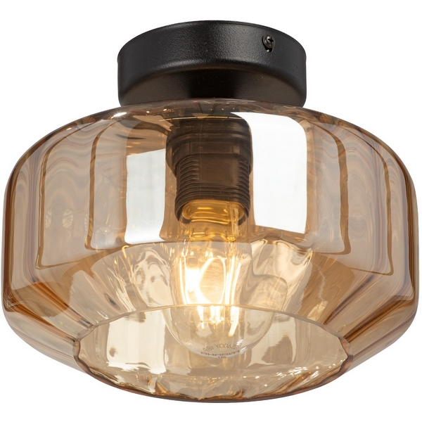 Изображение товара Потолочный светильник Vitaluce V2559-1/1PL с янтарным плафоном и матовой арматурой