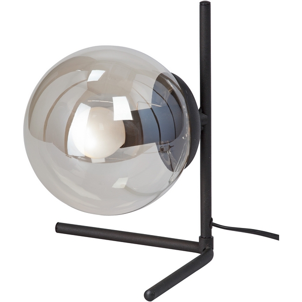 Изображение товара Настольная лампа Vitaluce V2941-1/1L в форме шара черная с дымчатым плафоном