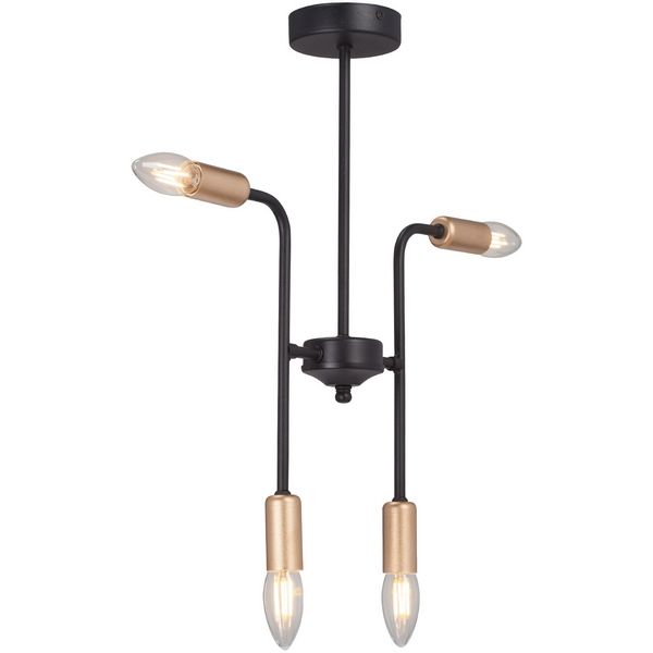 

Потолочная люстра на штанге Vitaluce V3022-1/4PL, Черный, V3022-1/4PL