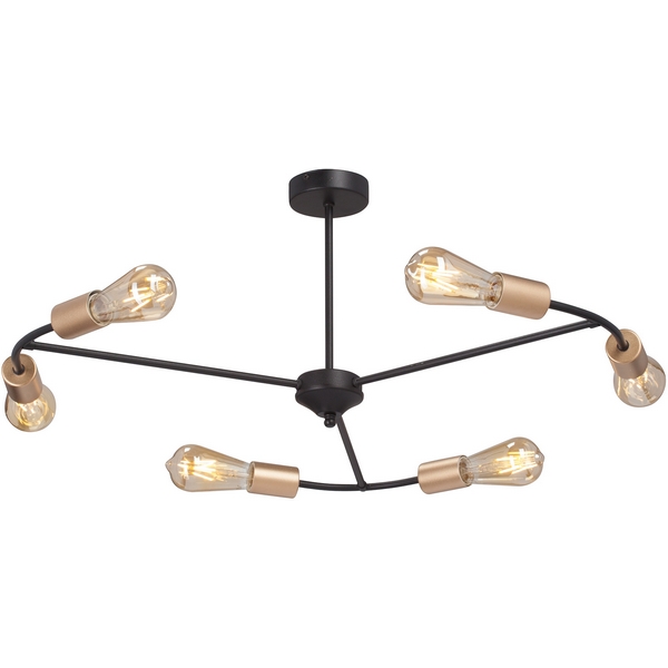 

Потолочная люстра на штанге Vitaluce V3025-1/6PL, Черный, V3025-1/6PL