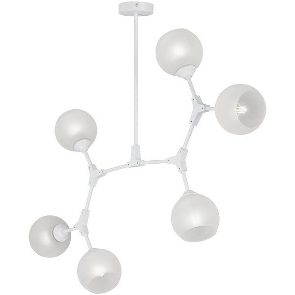

Потолочная люстра молекулы на штанге Vitaluce V3790-0/6PL, 6xE27 макс. 40Вт, Белый, V3790-0/6PL