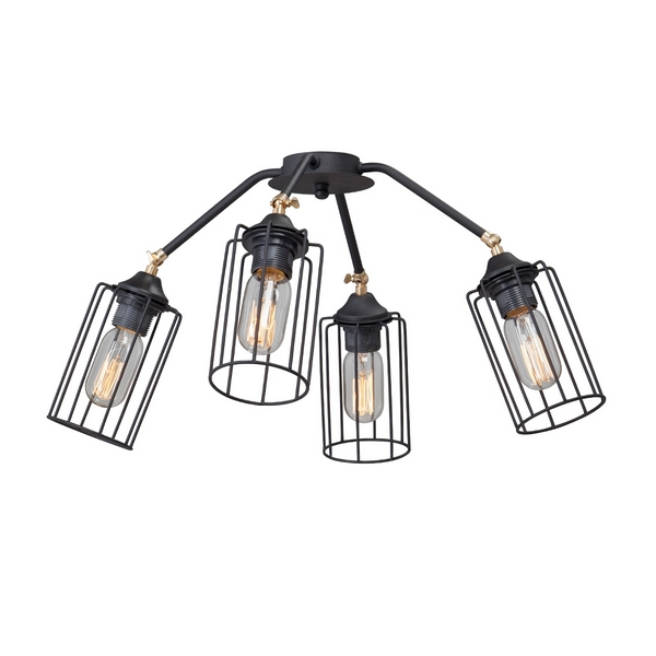 

Потолочная люстра Vitaluce V4564-1/4PL, Черный, V4564-1/4PL
