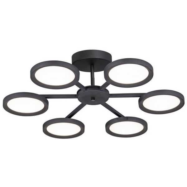 

Потолочная люстра Светодиодная (LED) Vitaluce V4675-1/6PL, Черный, V4675-1/6PL