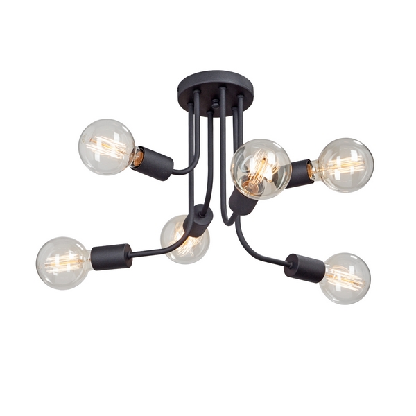 

Потолочная люстра Vitaluce V4960-1/6PL, Черный, V4960-1/6PL