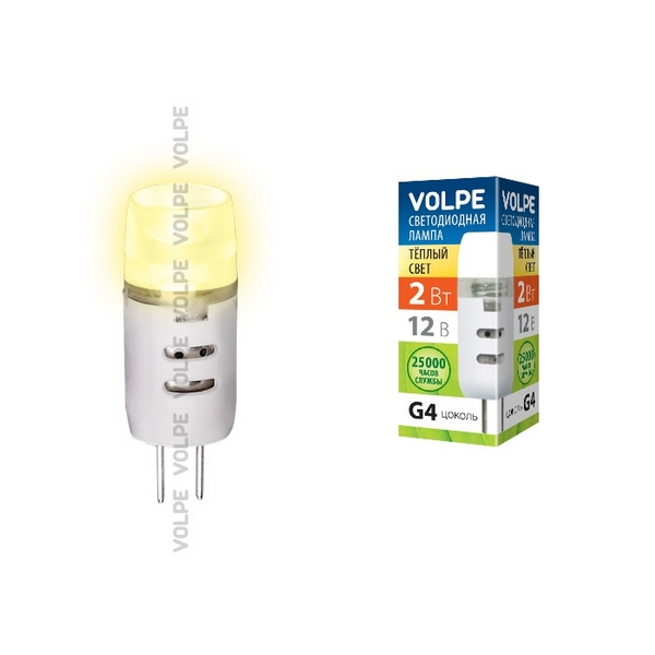 Лампочка светодиодная LED-JC-2W/WW/G4/FR/S картон Volpe