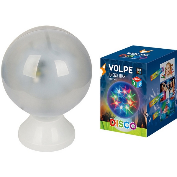 

Светодиодный светильник Свечение 3D звёзды Volpe ULI-Q307 ULI-Q307 4,5W/RGB WHITE ДИСКО ШАР 3D, ULI-Q307 ULI-Q307 4,5W/RGB WHITE ДИСКО ШАР 3D