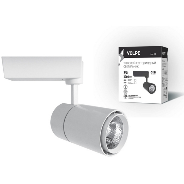 

Трековый светильник однофазный 220V светодиодный ULB-Q252 35W/WW/A Volpe WHITE, ULB-Q252 35W/WW/A WHITE