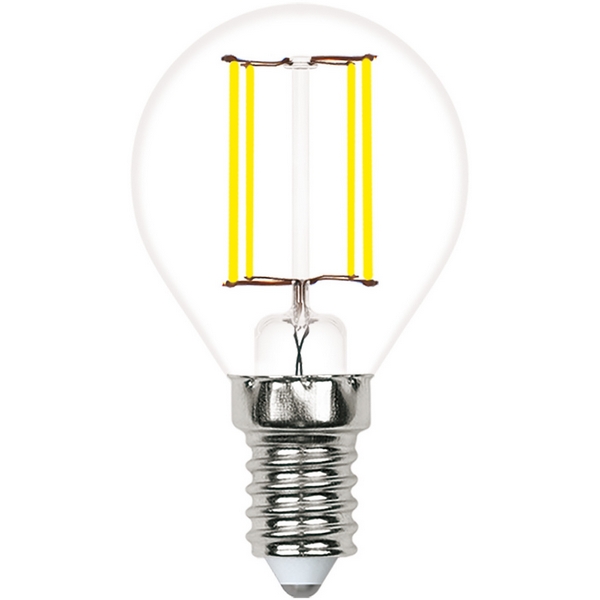 

Лампа светодиодная, форма "шар", прозрачная, белый свет 4000K Volpe Optima Филамент LED-G45-5,5W/4000K/E14/CL/SLF, Optima Филамент LED-G45-5,5W/4000K/E14/CL/SLF