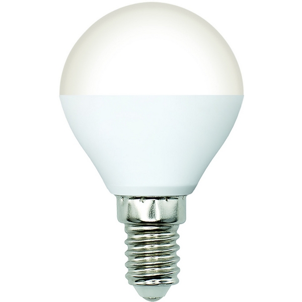 

Лампа светодиодная форма "шар", матовая, теплый белый свет 3000K Volpe Optima LED-G45-6W/3000K/E14/FR/SLS, Optima LED-G45-6W/3000K/E14/FR/SLS
