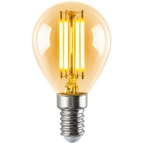

Лампа светодиодная, форма «шар», янтарная колба Volpe Vintage LED-G45-5W/AMBER/E14/VLF, Vintage LED-G45-5W/AMBER/E14/VLF
