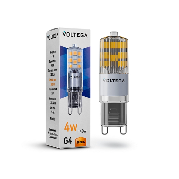 

Лампочка светодиодная Voltega Capsule G9 7124, Capsule G9 7124