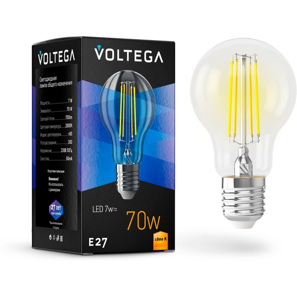 

Лампочка светодиодная General purpose E27 7W Voltega bulb 7140, General purpose bulb E27 7W 7140